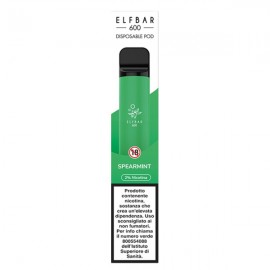 Elf bar 600 DISPOSABLE Pod Mod - Spearmint - 20mg/ml