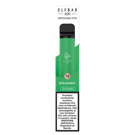 Elf bar 600 DISPOSABLE Pod Mod - Spearmint - 20mg/ml