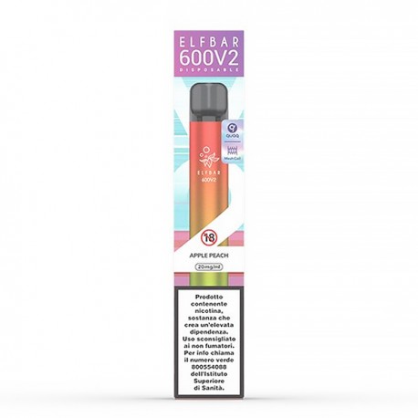 Elf bar 600 V2 DISPOSABLE - Apple Peach