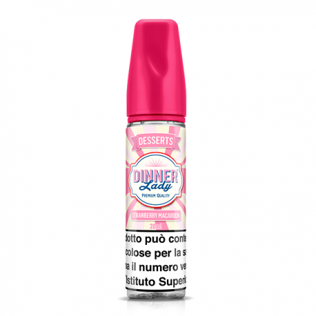 Dinner Lady Strawberry Macaroon - Vape Shot 20ml