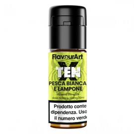 Flavourart TENX NicSalt Pesca bianca lampone - 10ml