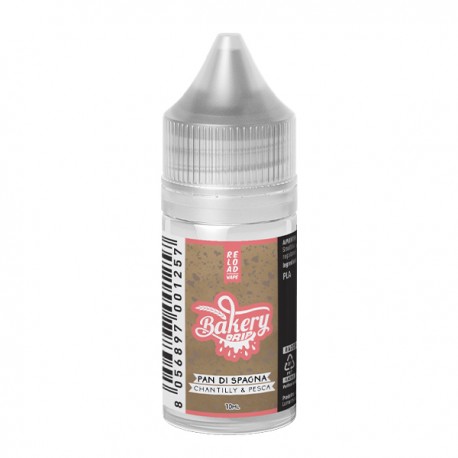 Reload Vape Backery Drip Pan di Spagna Crema Chantilly Pesca - Mini shot - 10 ml