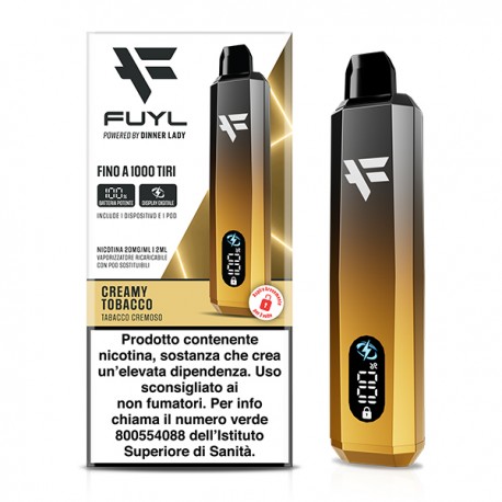 Dinner Lady Fuyl SL. S.Kit con Pod Creamy Tobacco Precaricata - 20mg/ml