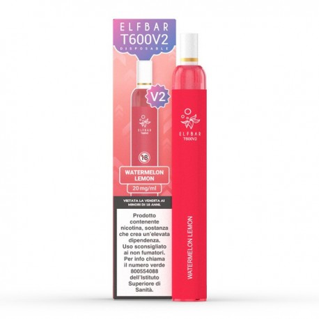 Elf bar T600 V2 DISPOSABLE - Watermelon Lemon