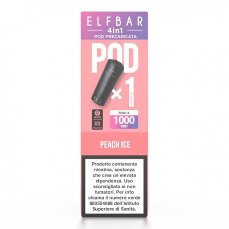 ElfBar 4in1 2ml Pod Prefilled - Peach Ice - 20mg/ml