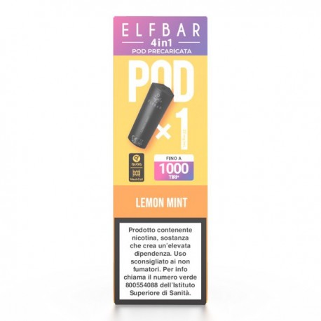 ElfBar 4in1 2ml Pod Precaricata - Lemon Mint - 20mg/ml