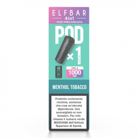 ElfBar 4in1 2ml Pod Prefilled - Menthol Tobacco - 20mg/ml