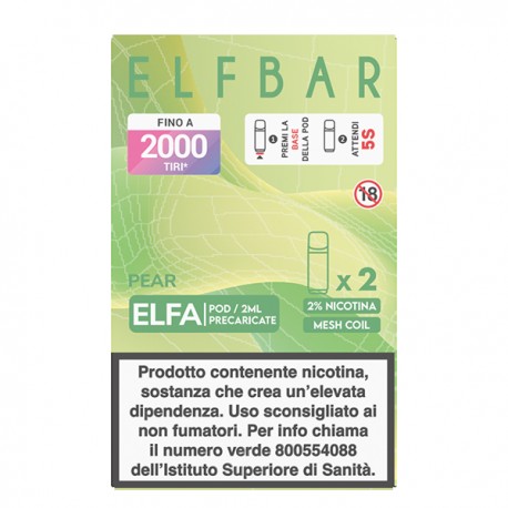 ElfBar ELFA Pod Precaricate - Pear - 2pz