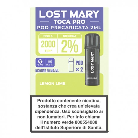 Lost Mary Toca PRO Pod Precaricata - Lemon Lime - 2pz