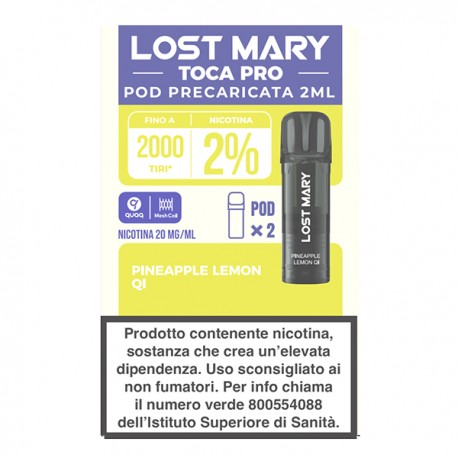 Lost Mary Toca PRO Pod Precaricata - Pineapple Lemon Qi - 2pz